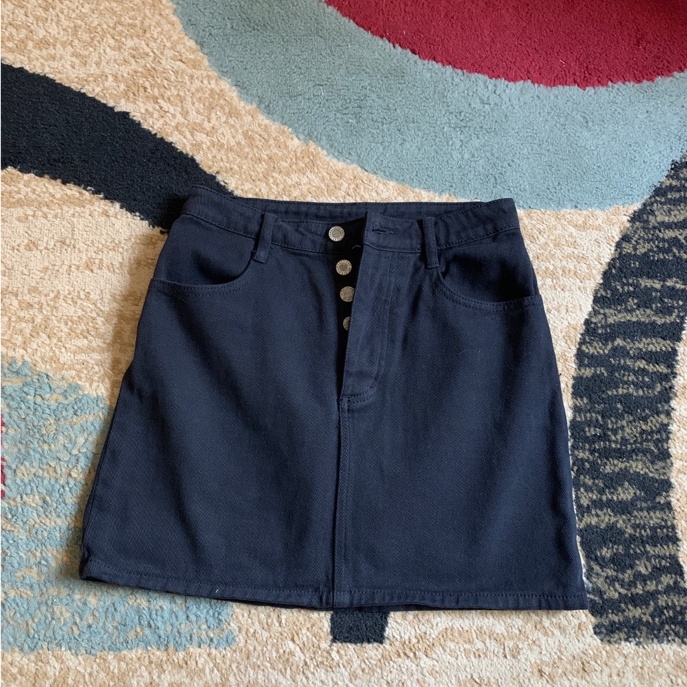 John Galt Brandy Melville Black Denim Skirt